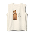 Cute Bear Muscle Tank Top | Cute Gym Bear Shirt | Cute Workout Tank | Unisex Sleeveless Fitness Top | Gift for Gym Lovers