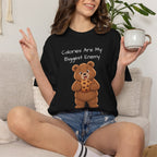 Calories Are My Biggest Enemy T-Shirt| Cute Bear Graphic Tee | Unisex Bear Lover Gift