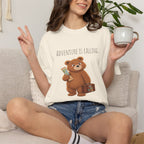 Adventure Is Calling Bear T-Shirt | Cute Travel Bear Shirt | Bear Graphic Tee | Unisex Bear Lover Gift