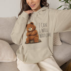 Cute Bear Motivational Hoodie | I Can. I Will. Watch Me. | Front & Back Graphic Unisex Pullover Sweatshirt