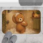 Cute Bear Bath Mat | Soft Non-Slip Bathroom Rug | Cozy Bathroom Decor | Plush Shower Floor Mat | Animal Bath Rug