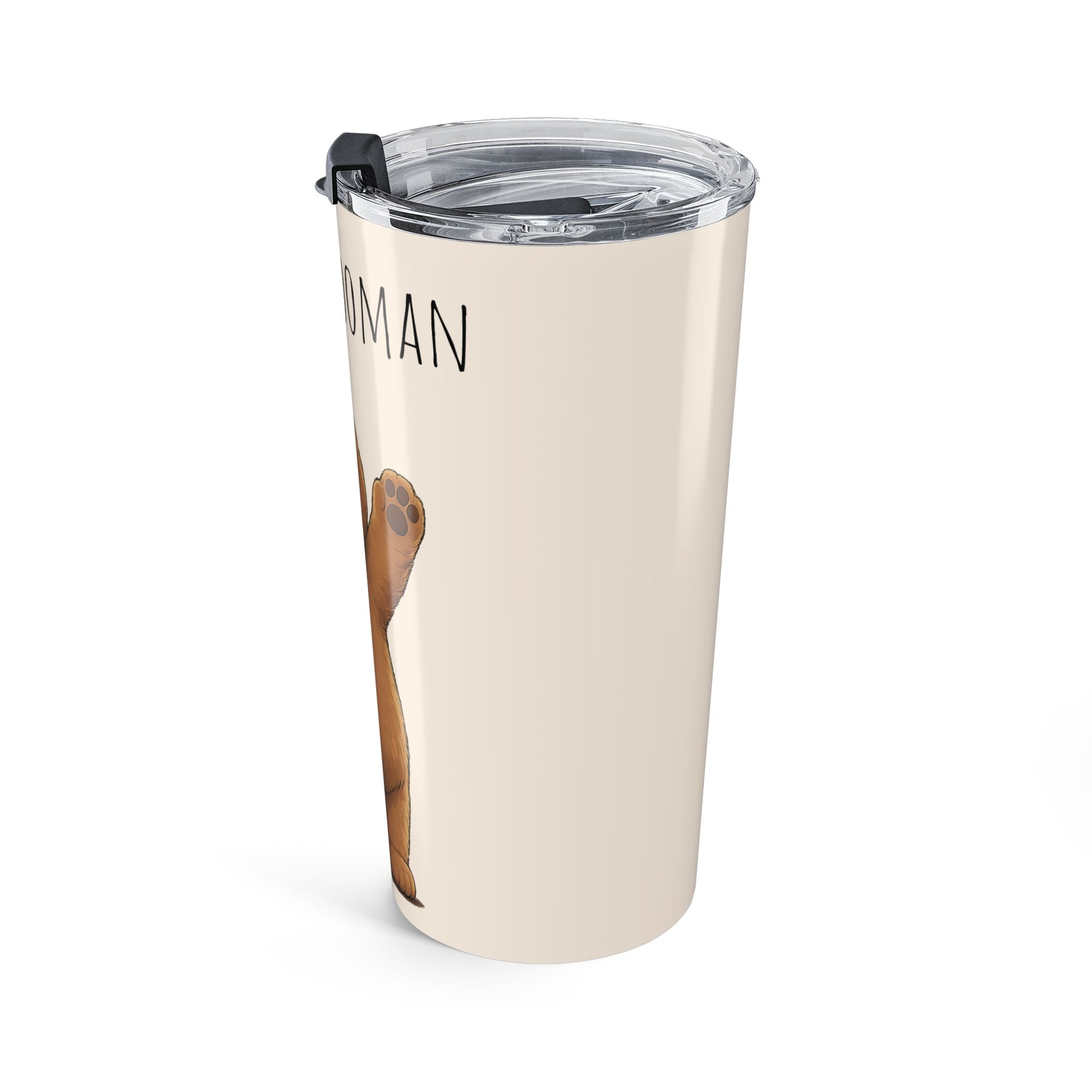 Cute Bear Tumbler 20oz | Hello Hooman Travel Mug | Insulated Stainless Steel Cup | Bear Lover Gift