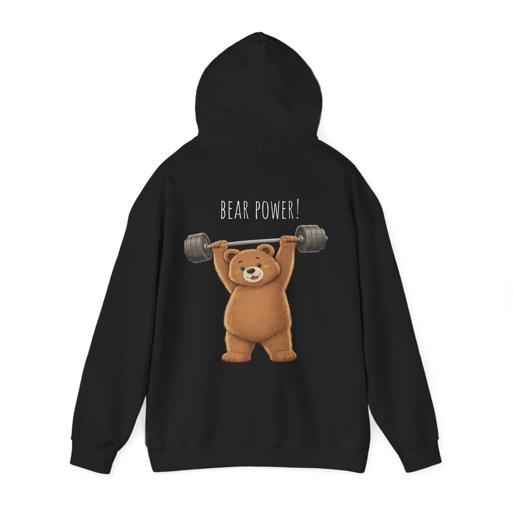 Bear Power Hoodie | Cute Bear Gym Hoodie | Funny Weightlifting Bear Sweatshirt | Unisex Cute Hoodie | Fitness Gift for Men & Women