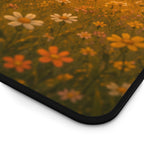 Cute Bear Desk Mat 32x16" | Large Mouse Pad | Cozy Office Desk Decor | Sunset Bear Gaming Mat | Bear Lover Gift