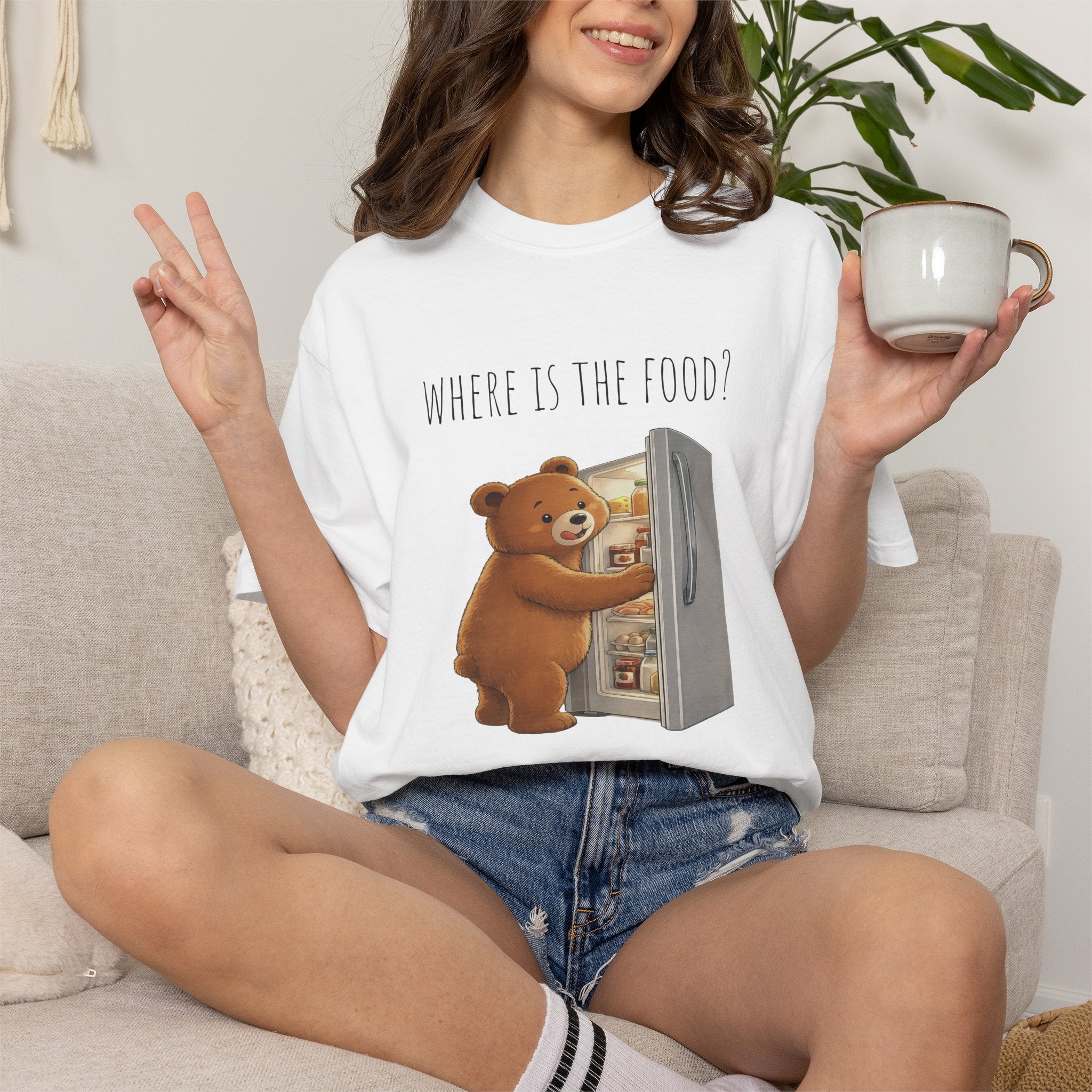 Where Is the Food? Bear Shirt | Cute Hungry Bear T-shirt, Food Lover Graphic Tee