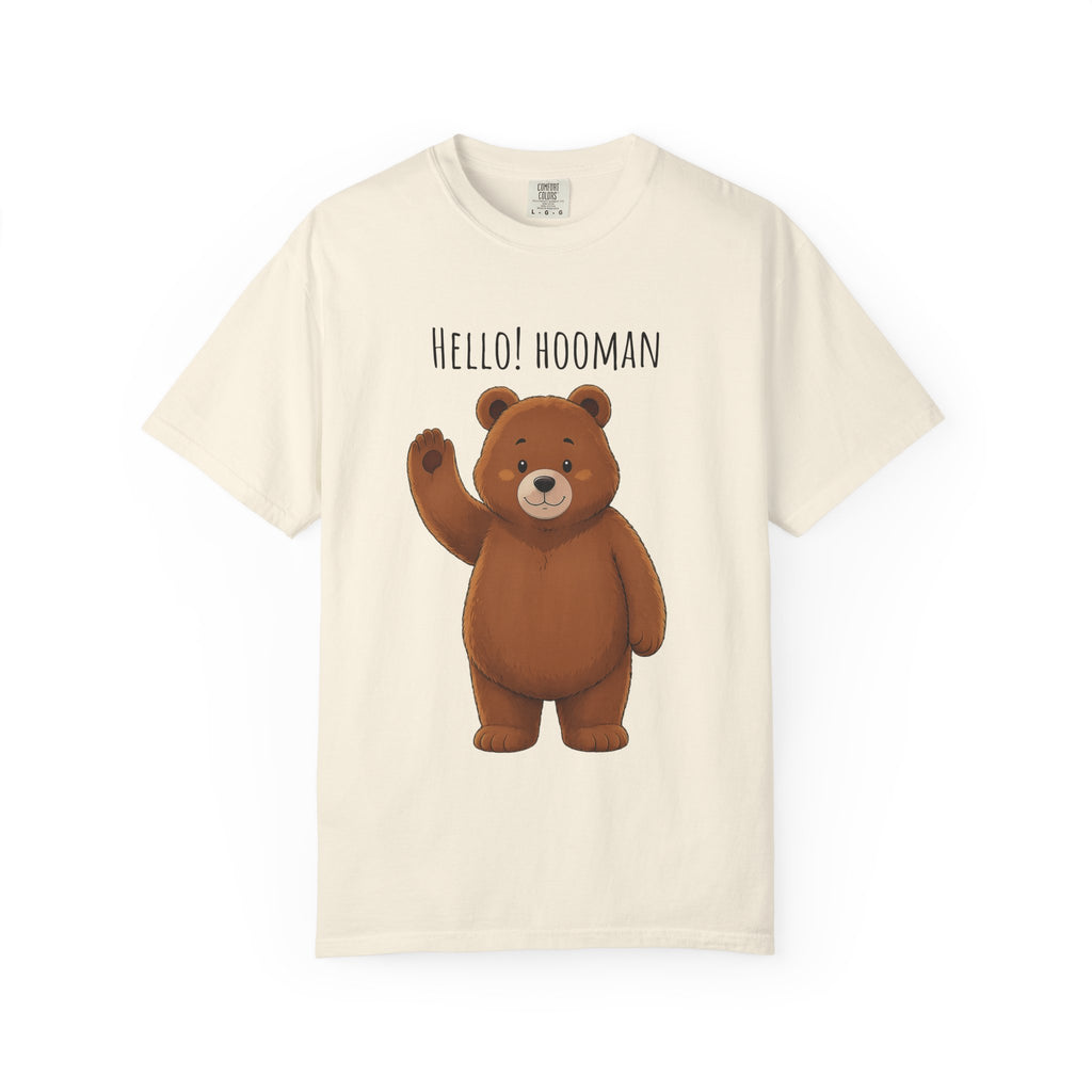 Hello Hooman Bear Shirt | Cute Bear T-Shirt | Funny Animal Graphic Tee | Cozy Unisex Gift for Bear Lovers