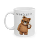 Powered by Coffee & Naps Bear Coffee Mug 11oz,15oz | Cute Ceramic Mug