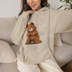 Cute Bear Motivational Hoodie | I Can. I Will. Watch Me. | Front & Back Graphic Unisex Pullover Sweatshirt