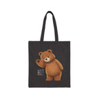 Cute Teddy Bear Tote Bag | Kawaii Canvas Tote | Reusable Shopping Bag | Cute Bear Gift | Everyday Shoulder Bag