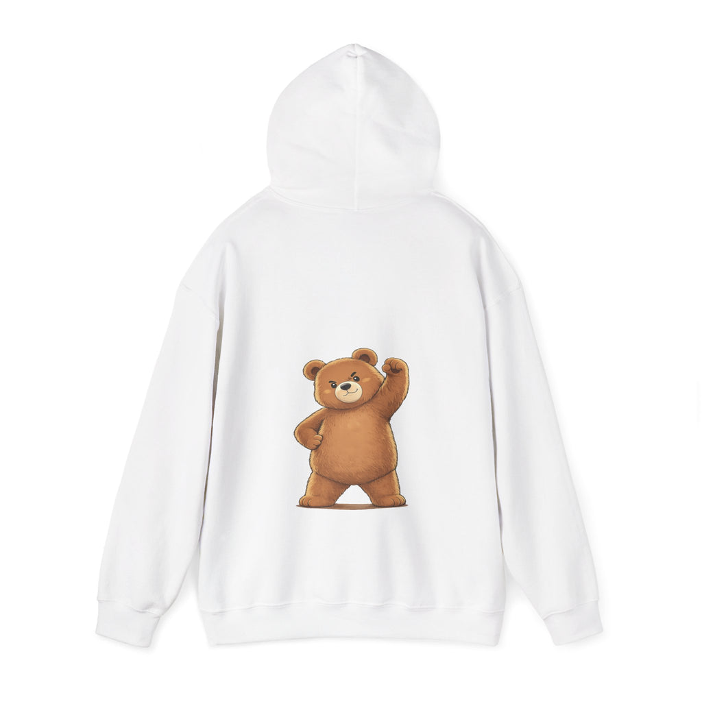 Cute Bear Motivational Hoodie | I Can. I Will. Watch Me. | Front & Back Graphic Unisex Pullover Sweatshirt