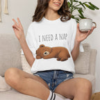 I Need a Nap Bear Shirt, Cute Sleeping Bear T-Shirt, Cozy Animal Graphic Tee, Funny Sleep Lover Gift, Unisex Comfort Colors Tee
