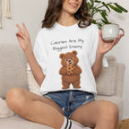 Calories Are My Biggest Enemy T-Shirt| Cute Bear Graphic Tee | Unisex Bear Lover Gift