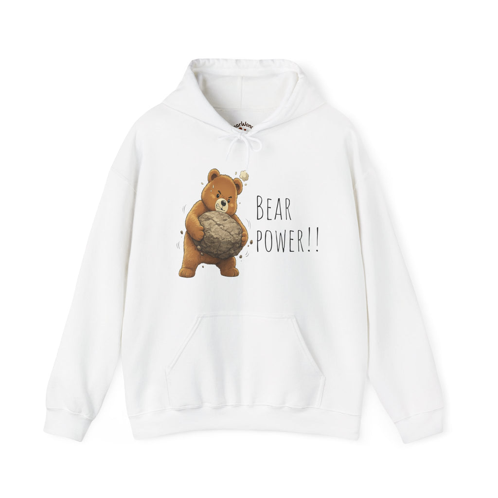 Bear Power Hoodie | Cute Bear Gym Hoodie | Funny Weightlifting Bear Sweatshirt | Unisex Cute Hoodie | Fitness Gift for Men & Women