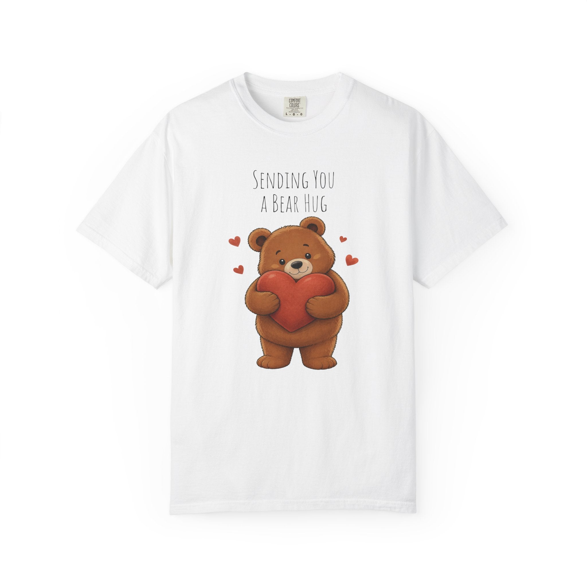 Sending You a Bear Hug T-Shirt Cute Bear Tee I Heart Warming Graphic Tee, Bear Lover Gift, Cozy Animal Lover T Shirt