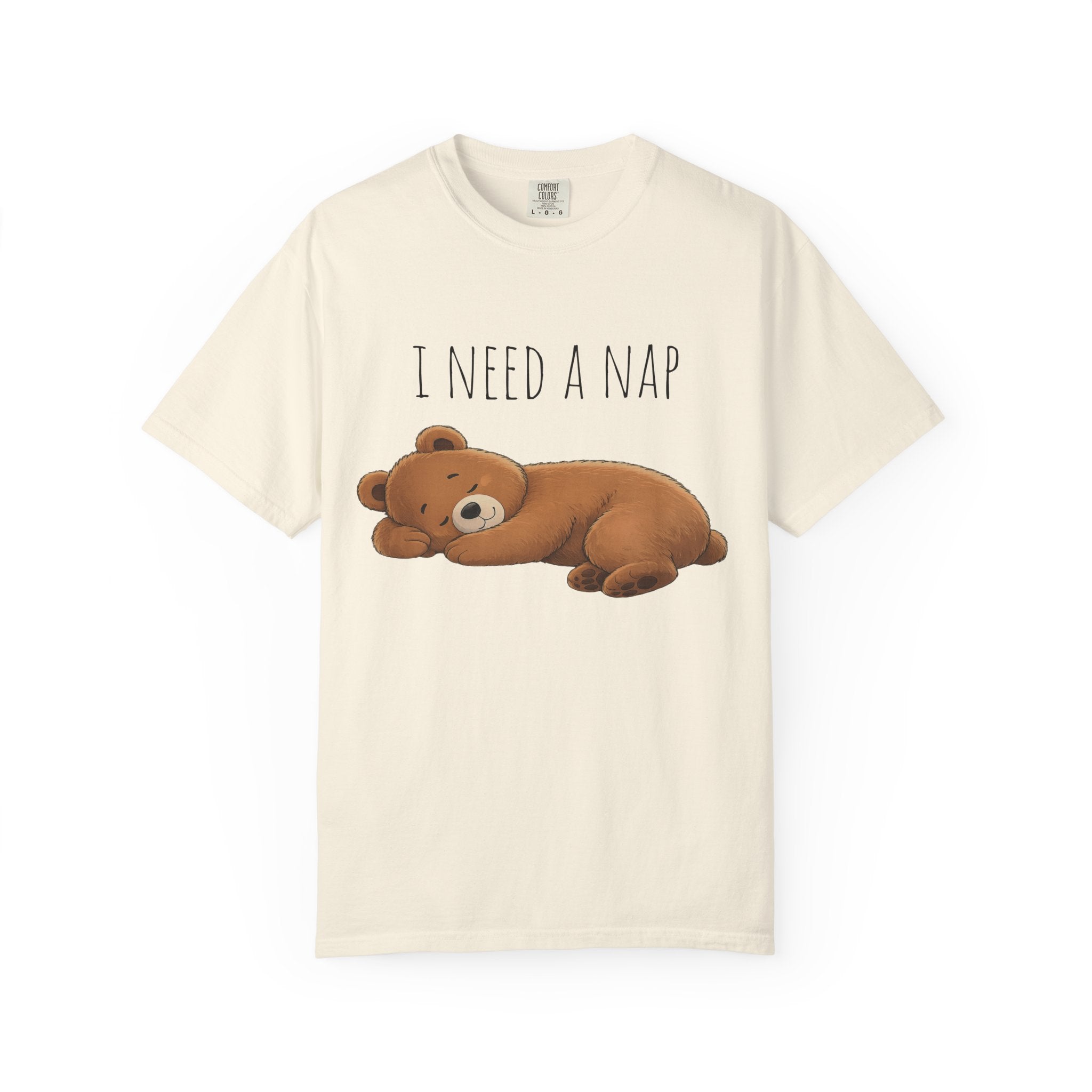 I Need a Nap Bear Shirt, Cute Sleeping Bear T-Shirt, Cozy Animal Graphic Tee, Funny Sleep Lover Gift, Unisex Comfort Colors Tee