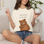 I Am Hungry All the Time Bear Shirt, Cute Hungry Bear T-Shirt, Funny Food Lover Graphic Tee, Cozy Animal Shirt, Unisex Comfort Colors Tee