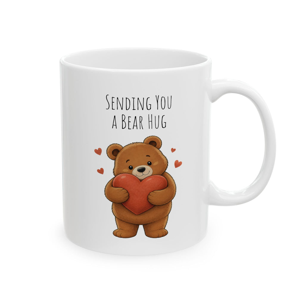 Sending You A Bear Hug Mug | Encouragement Gift | Bear Lover Gift | Positive Affirmation Ceramic Mug 11oz,15oz