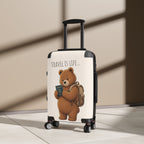 Cute Bear Travel Suitcase, Travel Is Life Luggage, Carry On Suitcase, Bear Lover Gift, Travel Lover Gift, Cute Animal Luggage