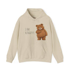 Where Is The Food? Bear Hoodie | Funny Hungry Bear Graphic Hoodie | Cute Foodie Gift | Unisex Cozy Sweatshirt | Front & Back Print