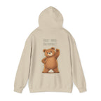 Cute Bear Motivational Hoodie | I Can. I Will. Watch Me. | Front & Back Graphic Unisex Pullover Sweatshirt