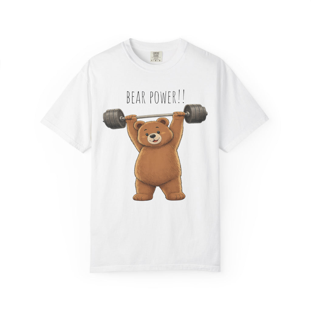 Bear Power Gym Shirt, Cute Weightlifting Bear T-Shirt, Funny Workout Tee, Fitness Lover Gift, Gym Bear Graphic Tee