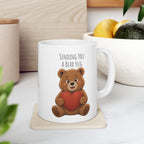Sending You A Bear Hug Mug | Encouragement Gift | Bear Lover Gift | Positive Affirmation Ceramic Mug 11oz,15oz