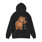 Hello Hooman Bear Hoodie | Cute Bear Graphic Unisex Hoodie | Cozy Animal Lover Gift